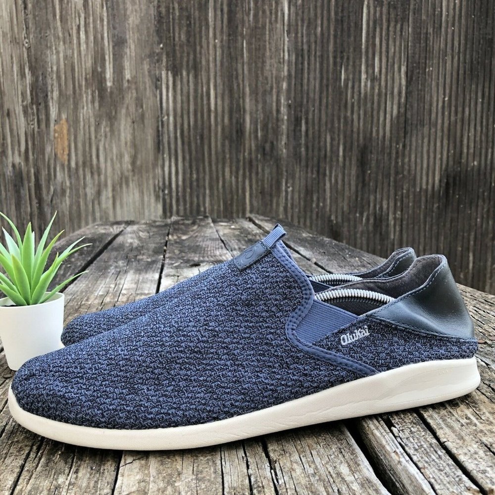 OluKai Vide Alapa Slip On Shoes Blue MENS Size 12 (10396) GUC